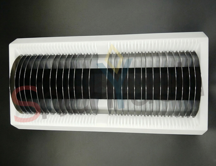 Wafer placed in PTFE Wafer Boat