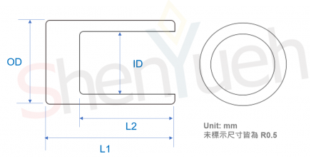 SHEN-YUEH鉬坩堝尺寸圖